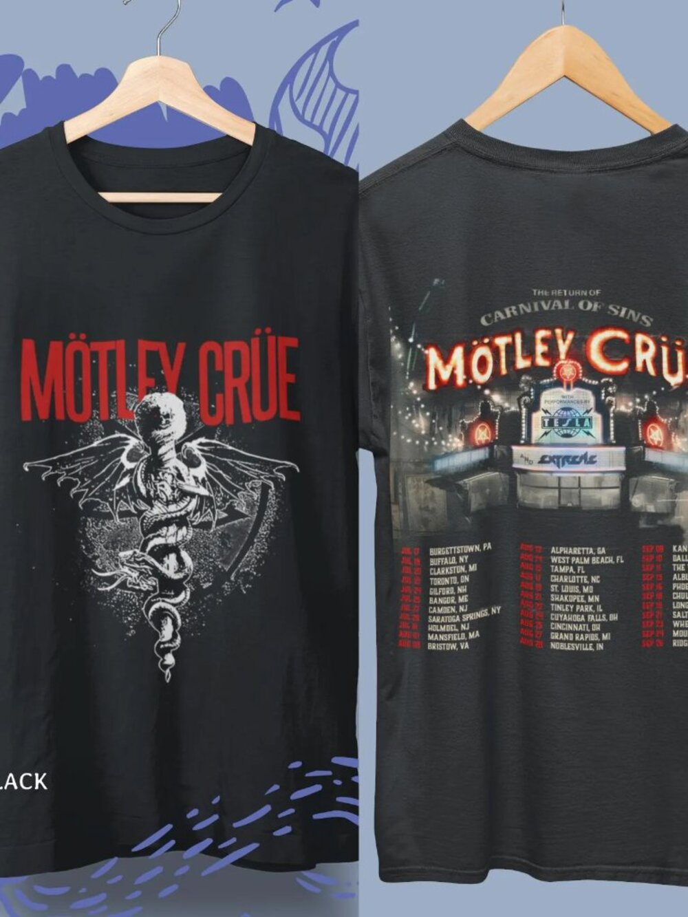 Mötley Crüe Tour 2026 T-Shirt, Return of the Carnival of Sins,Unisex T Shirt